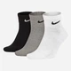 Набір підліткових шкарпеток бавовняних 3 пари для хлопчика Nike U Nk Everyday Csh Ankl 3Pr 132 SX7667-964 34-38 (S) Чорний/Сірий/Білий (194955549209) - зображення 4