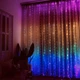Светодиодная Водонепроницаемая Гирлянда-Занавес Штора Sunnest 3*3м 300LED USB c Пультом для Украшений Окон и Террасы, RGB (SUN-300R) - изображение 8
