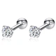 Серьги гвоздики из серебра 925 пробы с кристаллами циркония "Vintage Silver" - изображение 1
