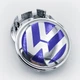 Колпачки (заглушки) в литые диски VW (Фольцваген) 65 мм CountryMan Синие Хром - изображение 2