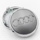 Ковпачки (заглушки) в литі диски AUDI (Ауді) 77 мм Сірий, обідок Хром CountryMan - зображення 1