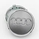 Ковпачки (заглушки) в литі диски AUDI (Ауді) 77 мм Сірий, обідок Хром CountryMan - зображення 2