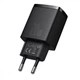 Сетевое зарядное (СЗУ) Baseus Compact Quick Charger 20W QC+ PD (Type-C + 1USB) (CCXJ-B) Black - изображение 1