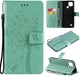Чохол книжка Pattern для Realme C21Y (кіт та дерево) Turquoise (24856-32) - зображення 1