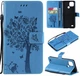 Чохол книжка Pattern для Realme C21Y (кіт та дерево) Light Blue (24856-0B) - зображення 1