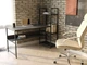 Стіл комп'ютерний письмовий з металевим каркасом в стилі Лофт (Loft) DrevoGoods з полицею під системний блок посилений, прямий, робочий для дому та офісу 1000х750х600мм; метал: Чорний; дерево: Антрацит + стелаж (790|61) - зображення 2