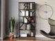 Стелаж-перегородка з металевим каркасом у стилі Лофт (Loft) DrevoGoods посилений, підлоговий / пристінний для дому та офісу з 6 полицями для книг та речей на 10 комірок 1855х800х330мм; метал: Чорний; дерево: Чорний (852|36) - зображення 2