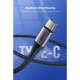 Дата кабель USB 2.0 AM to USB-C 1.5m US288 Aluminum Braid (Black) Ugreen (60127) - изображение 3