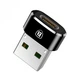 Адаптер-переходник Baseus USB 2.0 Male to Type-C Female 5A, Black (CAAOTG-01) - изображение 2
