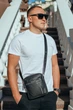 кожаная сумка через плечо Tiding Bag M38-10131A Черный 21 х 18 х 7 см - изображение 6