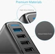 Мережевий зарядний пристрій Anker PowerPort 5 Speed - 51.5W 1xQC3.0 & 4xPIQ Black (A2055G11) - зображення 5
