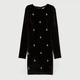 Сукня коротка осіння жіноча H&M 0683454 34 Чорна (KZ2000001255841_KAY2000001255841) - зображення 1