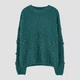 Светр в'язаний жіночий Pull & Bear 5558/308/501 M Смарагдовий (SZ05558308501033) - зображення 6