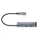 USB Hub Baseus Bend Angle No.7 Multifunctional Type-C to USB3.0*2 + HDMI + microSD + mini-jack 3.5 mm + Type-C PD Серый (CAHUB-CWJ0G) - изображение 4