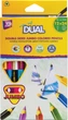 Олівці кольорові Cool For School Dual Jumbo Extra Soft двосторонні 12 шт. 24 кольори (CF15166) (4044572151667) - зображення 1