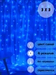 ​Гирлянда штора Водопад 3х3 м 480 LED , светодиодная синяя гирлянда 3 на 3 Штора в пол синий цвет - зображення 5