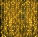 Гірлянда штора завіса Водоспад 3х3 м 280 LED велика лампа 3D (білий шнур, з перехідником) Золоте світл HDSYR_699 - зображення 5