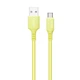 Кабель ColorWay USB - USB Type-C (M/M), soft silicone, 2.4 А, 1 м, Yellow (CW-CBUC043-Y) - изображение 1