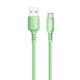 Кабель ColorWay USB - USB Type-C (M/M), soft silicone, 2.4 А, 1 м, Green (CW-CBUC042-GR) - изображение 2