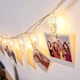 Гирлянда новогодняя светодиодная LED с прищепками Warm White "Прищепки" от батареек 10 шт 2 м Теплый Белый - зображення 3