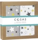 Набор пеленок Cosas Бязь Stars Yellow Grey 80 х 100 2 шт (4822052062845) - изображение 1