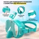 Маска для плавання 3 в 1 VelaSport Pro Wave L/XL для Снорклінгу та Дайвінгу на все обличчя для пірнання Інноваційна Окуляри з Клапаном дитячі та дорослі Зелена - зображення 4