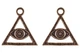 Амулет кулон Око Божественної Мудрості Semantic Jewelry Бронзове покриття 2.5 x 2.5 x 0.3 см - зображення 2