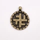 Амулет кулон Небесный крест Semantic Jewelry Бронзовое покрытие 2.5 x 3.0 x 0.2 см - изображение 1