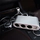 Автомобильное зарядное устройство Hoco Z13 Дисплей 2xUSB 2,1A тройник разветвитель прикуривателя Серебряный - изображение 7