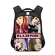 Рюкзак молодіжний модний жіночий KPOP Blackpink КПОП блекпінк для дівчат з принтом чорний - зображення 1