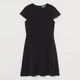 Сукня-футболка коротка літня жіноча H&M 0954012 XS Чорна (KAY2000001263310) - зображення 1