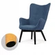 Кресло для отдыха с подножкой SOFOTEL Norse Black Blue - изображение 4