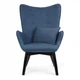 Кресло для отдыха с подножкой SOFOTEL Norse Black Blue - изображение 8