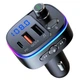 FM-трансмиттер U&P T65 Bluetooth 5.0 / QC 3.0 / RGB Black (HG-T65-BK) - изображение 4