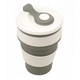 Складная силиконовая чашка Collapsible Coffe Cup 350 ml Серая - изображение 6