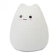 Дитячий силіконовий нічник світлодіодний LED Котик Little Cat Silicone Led Білий - зображення 2