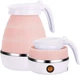 Маленький чайник електричний дорожній Folding electric kettle YS-2008, Рожевий електрочайник 600 мл (VS7004657) - зображення 1