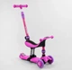 Самокат-беговел 3 в 1 трехколесный Best Scooter Фиолетовый 3 колеса PU со светом, амортизаторы, родительская ручка - изображение 2