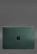 Шкіряний чохол-конверт BN на магнітах для MacBook 13, зелений Crazy Horse - зображення 4