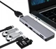USB-хаб адаптер Ailink Aluminium 7 в 1 USB-C 4K HDMI Card Reader Hub Multi Port AI-CH7D Space Grey - зображення 2