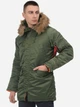 Парка Alpha Industries Slim Fit N-3B Parka S Sage/Orange - изображение 3