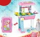 Дитячий ігровий набір Happy Chef 2in1 - велика кухня у валізі на колесах, кухня дитяча іграшкова кухня - зображення 1