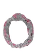 Тюрбан с узлом от MyScarf теплый one size серый с розовым рисунком - изображение 2