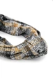 Тюрбан с узлом от MyScarf теплый one size серо-желтый - изображение 3