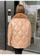 Пуховик женский зимний с натуральным мехом кролик-рекс Modern Boutique бежевый, L ПУХ094 - изображение 2