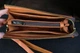 Кожаный кошелек клатч Тревел с ремешком, натуральная Винтажная кожа, цвет коричневый, оттенок Коньяк - изображение 3