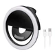 Світлодіодне селфи кільце Selfie Ring Light з USB зарядкою Чорний - зображення 3