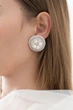 Серьги ассиметричные свадебные с натуральным жемчугом Ksenija Vitali Silver pearl SB-044 - изображение 3