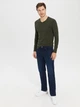 Чоловічий реглан LC Waikiki з V-подібним вирізом M Хакі (LCWKnitwear-2755) - зображення 3