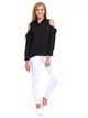 Женская блузка LC Waikiki с открытыми плечами XS Черная (LCW Woman -2726) - изображение 4
